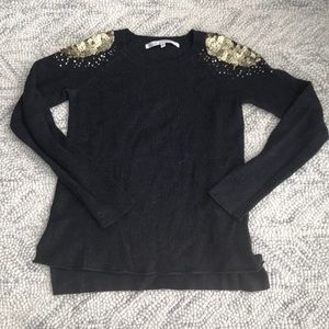 Hardly Worn! Rachel Rachel Roy Sequin Grey Sweater